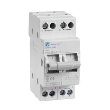 SPAMEL PRZEŁĄCZNIK SIEĆ-AGREGAT 40A 1-0-2 2P SPMP