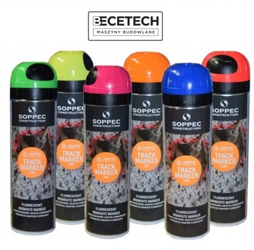Farba geodezyjna spray SOPPEC FLUO TP różne kolory