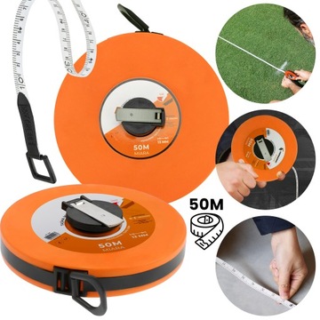 ИЗМЕРИТЕЛЬНАЯ ЛЕНТА 50М строительно-геодезическая выдвижная рулетка рулетка
