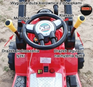 ЭЛЕКТРОТРАКТОР С ЭКСКАВАТОРОМ 12В 2х45Вт + ДИСТАНЦИОННОЕ УПРАВЛЕНИЕ