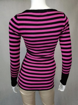 Nowa oryginalna bluzka sweter Guess M róż paski