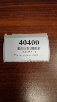 DACIA SANDERO KLIKA VNITŘNÍ PRAVÝ PŘEDNÍ 826721919R