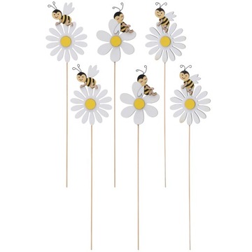 Деревянные украшения пасхальные аксессуары цветы пчелы пчелы 6 шт.