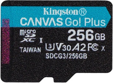 КАРТА ПАМЯТИ microSD 256 ГБ, 170 МБ/с С SD-АДАПТЕРОМ Kingston Canvas Go! Плюс