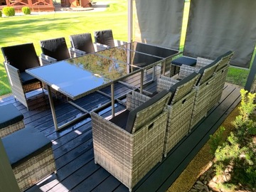 САДОВАЯ МЕБЕЛЬ VEGAS ПОЛИРАТТАН 15 шт. ЧЕРНЫЙ