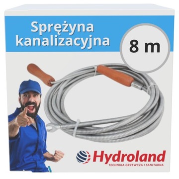 SPRĘŻYNA KANALIZACYJNA ŻMIJKA DO RUR SPIRALA 8 M