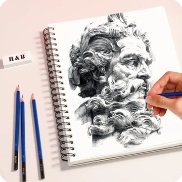 НАБОР ДЛЯ ЭСКИЗИНГА КАРАНДАШИ ДЛЯ РИСОВАНИЯ УГОЛЬ ПРОФЕССИОНАЛЬНАЯ ВЕШАЛКА 36в1