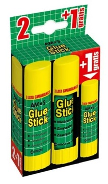 Klej w sztyfcie AMOS 2x22g + 1x8g