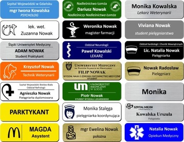 Identyfikator imienny Personalny - Zapinka Żabka - Grawer laserowy