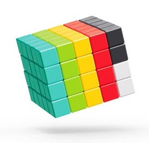 МАГНИТНЫЕ БЛОКИ PIXIO 100 ШТ. ДИЗАЙН-СЕРИЯ