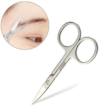 Nożyczki srebrne STAINLESS do paznokci skórek docinania szablonów form 9cm