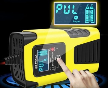Автомобильное зарядное устройство для аккумуляторов 6V 12V 2A FOXSUR REPAIR FUNCTION