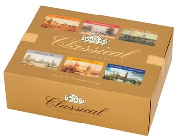 AHMAD TEA LONDON CLASSICAL Zestaw 6 Czarnych Herbat 120G / 60 Torebek