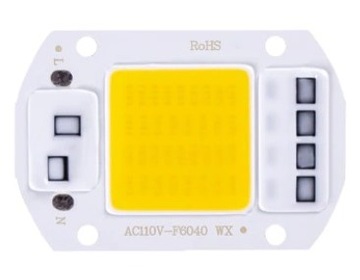 Диодный 50Вт COB светодиодный модуль 5000лм 230В 3000К
