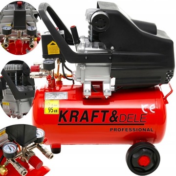 KOMPRESOR OLEJOWY SPRĘŻARKA 24L 9 BAR 2,8KW/3,8KM 2850RPM 230V KD400