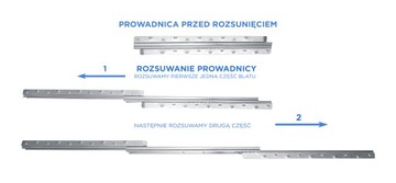 Направляющая стола 53/105, для разрезанной рамы, 2 вставки по 50 см