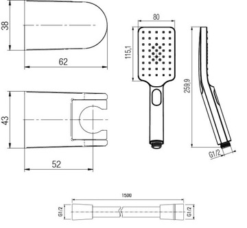 VALVEX LOFT ЧЕРНЫЙ СМЕСИТЕЛЬ ДЛЯ ВАННЫ № 2455920