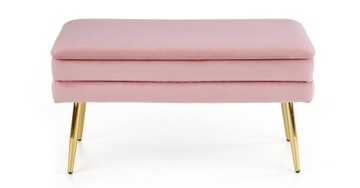 Ławka ze schowkiem elegancka różowa 78x42x37cm Halmar Velva