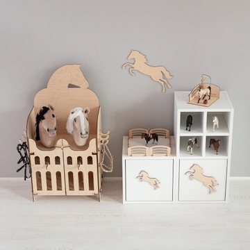 Деревянная подставка для двух лошадей Hobby Horse.