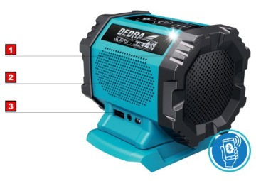 АККУМУЛЯТОР BLUETOOTH ДИНАМИК 18 В USB SAS