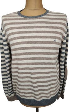 BROOKSFIELD Wełniany SWETER w PASKI Slim Fit 52