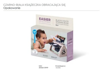 TAF TOYS Tummy Time контрастная вращающаяся книжка, черно-белая