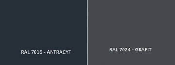 Водосточная полоса, обработка плиты, графит MAT RAL7024 2м