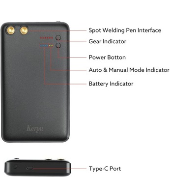 ПОРТАТИВНЫЙ АППАРАТ ДЛЯ ТОЧЕЧНОЙ СВАРКИ 18650, 5000 МАЧ, С 6 МЕХАНИЗМАМИ