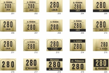 Tabliczka ADRESOWA Numer DOMU 40x30 cm aluminium Numer DOMU