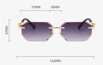 Прямоугольные узкие ретро очки без бретелек унисекс MAXIGROUP тренд 2024