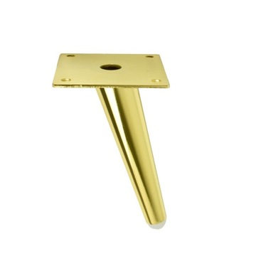 NOGA MEBLOWA ZŁOTA POŁYSK SKOŚNA 13CM SL012S H130