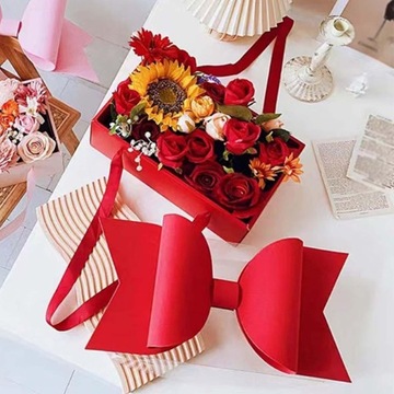 Подарочная коробка ко Дню святого Валентина Подарочная коробка Романтическая уникальная ко Дню святого Валентина красная