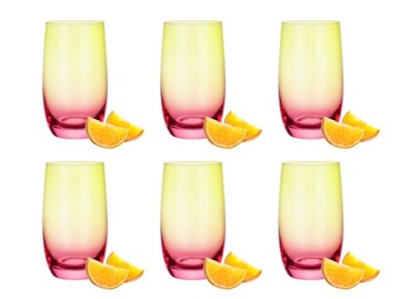 KPL 6 x Szklanka WYSOKA 320 ml OMBRE LATO