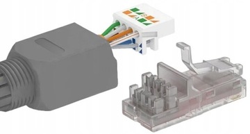 Вилка RJ45 UTP, КАТ. 5E, БЕЗ ИНСТРУМЕНТОВ, С ВИНТАМИ