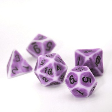 STARE KOŚCI KARCZMARZA ZESTAW 7 KOŚCI KOSTEK RPG