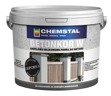 FARBA DO BETONU BETONKOR W BIAŁA 10L CHEMSTAL