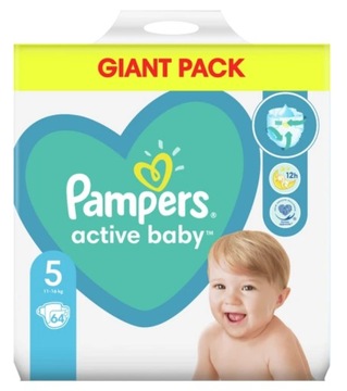 Pampers Active Baby 5 64 szt. 11-16 kg Pieluszki