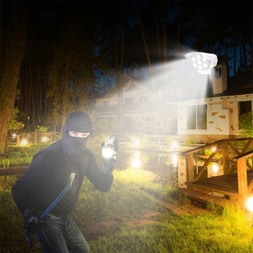 LAMPA SOLARNA ATRAPA KAMERY 2W1 LED OGRÓD PILOT