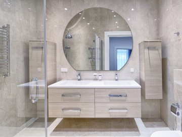 DUŻE LUSTRO ŚCIENNE NA WYMIAR Z WYCIĘCIEM 150 CM