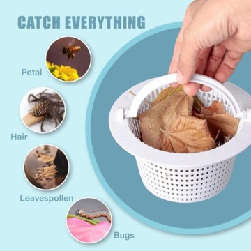 КОРЗИНА ДЛЯ СКИММЕРА ДЛЯ БАССЕЙНА, 2 ШТ, БЕЛЫЙ ПЛАСТИК