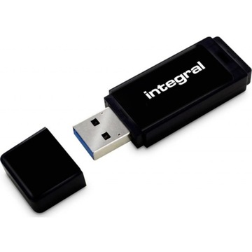 Integral USB 16GB Black, USB 2.0 with removable ca