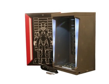 Iron Man Stojak na Zbroję Hall of Armour LED USB