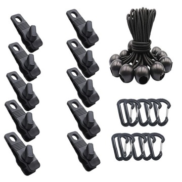 Зажимы для брезента, 30 шт./компл. Соединения с карабинами. Держатель уличной палатки. стиль F