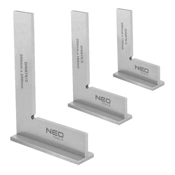 ZESTAW 3 KĄTOWNIKÓW ŚLUSARSKICH Z PODSTAWĄ STOPKĄ NEO TOOLS