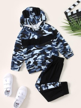 SHEIN KOMPLET DZIECIĘCY PRINT KLASYCZNY 98