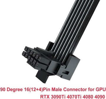 12VHPWR 16PIN męski na żeński kabel GPU typu B