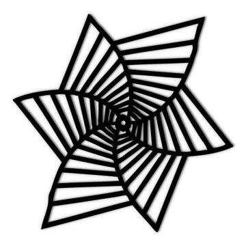Dekoracja ścienna nad komodę A152 GWIAZDA GEOMETRYCZNA 70cm