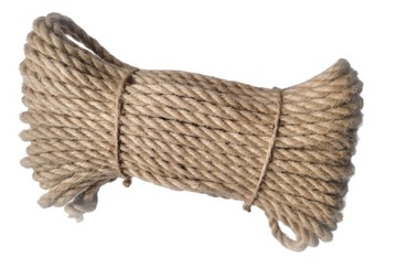 Lina jutowa żeglarska kręcona sznur 10 mm 20metrów