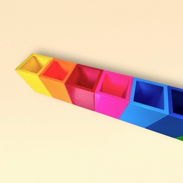 Sorter na kredki 10 kol organizer na biurko MONTESSORI upominek dla dziecka