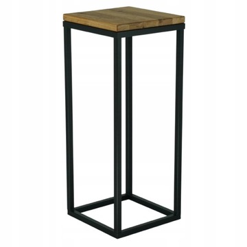 SIMPLE-16 Kwietnik 60cm metalowy czarny dąb 1-poziomowy